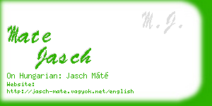 mate jasch business card